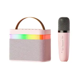 Altavoz inalámbrico portátil Karaoke Dual 2,4G Mic RGB Light Family Singing Bass estéreo KTV Mini micrófonos Altavoces de fiesta K13 K12