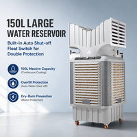 Refroidisseur d'air évaporatif portable personnalisé avec logo pour salons professionnels, 20000 m³/h, OEM ODM, roues pivotantes, vente en gros, MOQ 5