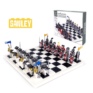 Jeu d'échecs créatif en plastique pour enfants, mini figurines à construire, blocs de construction, jeu d'échecs - Product Image 1