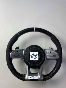 Volant en cuir et fibre de carbone adapté aux modèles Benz <span class=keywords><strong>2022</strong></span> : CLS, <span class=keywords><strong>GLE</strong></span>, W213, W238, W205, W222, W463, W167, C260, C300, C43, W211, W223 - Product Image 6