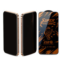 Protection d'écran anti-espion en verre trempé 300C ESD anti-statique pour iPhone 17 Air 16 15 14 13 12 11 Pro Max