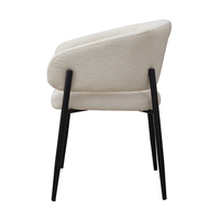 Chaises de salle à manger contemporaines en velours légères avec pieds en acier inoxydable argenté pour la maison, le bureau et l'appartement