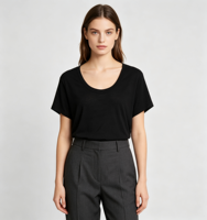 T-shirts pour femmes en coton pur, coupe ajustée, style crop, été, couleur unie, impression sérigraphique, luxe classique, vente en gros