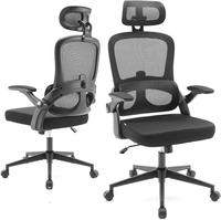 2024 nouvelle chaise de bureau ergonomique en maille avec support lombaire haut et bas pivotant pour ordinateur avec appui-tête 2D réglable, chaise de bureau à dossier haut
