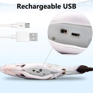 Juguete eléctrico USB para gatos y peces bailando en movimiento, hierba gatera suave, juguete para masticar para gatos, Simulación interactiva, juguete para gatos - Product Image 3