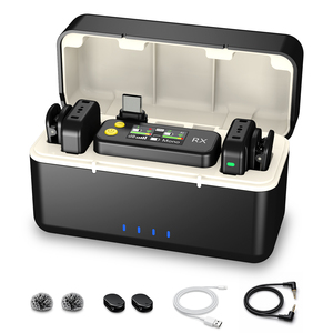 Microphone cravate sans fil OEM ODM personnalisable avec logo, faible latence, sans décalage, pour les diffuseurs avec flux <span class=keywords><strong>en</strong></span> <span class=keywords><strong>direct</strong></span> et enregistrements de streaming - Product Image 1