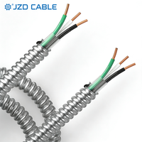 Cable MC JZD UL1569 de 600V, Resistente al Agua y al Aceite, Aprobado para Entierro Directo, para Uso Industrial, 12/2 12/3, Cable de Alimentación Blindado de Aluminio