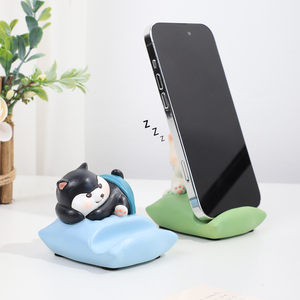 ROOGO - Soporte para Teléfono con Forma de <span class=keywords><strong>Cachorro</strong></span>, Adorno de Escritorio, Soporte para Celular con Diseño de Animales, para Oficina, Decoración de <span class=keywords><strong>Sala</strong></span> de Estudio, Regalo - Product Image 2
