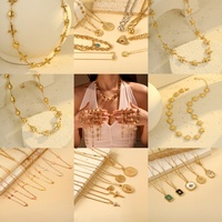 Collier pendentif cœur en acier inoxydable européen et américain avec chaîne à maillons plaqué or 18 carats, accessoire tendance haut de gamme pour femmes