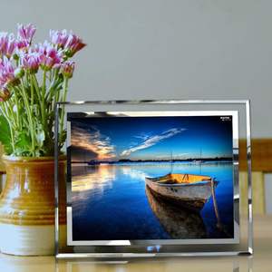 Cadres photo personnalisés en cristal de luxe, or et argent, 4x6, 5x7, 8x10, présentoir de table, vertical et horizontal, décoration intérieure - Product Image 2