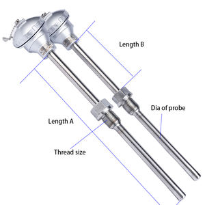 สาย3/4 <span class=keywords><strong>WZP</strong></span>-230 <span class=keywords><strong>130</strong></span> <span class=keywords><strong>RTD</strong></span> มีความแม่นยำสูงเซ็นเซอร์ <span class=keywords><strong>Pt100</strong></span>เกลียวสแตนเลสหัวเทอร์โมคัปเปิล PT1000 - Product Image 2