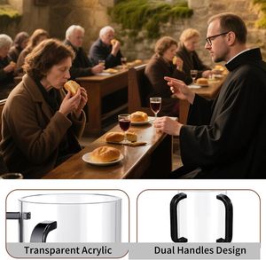 Customized Lucite Acrylic Circular Judaica Cup for Jewish Ritual Hand Washing Purim Gift - Product Image 5