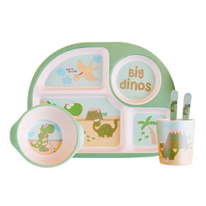 Juego de vajilla para niños, plato separador de platos de bambú, <span class=keywords><strong>bonito</strong></span> regalo de promoción - Product Image 4