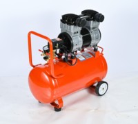 Pompe à vide et compresseur d'air silencieux sans huile 30L, faible bruit, 800W, 8 bars, haute pression, pompe à piston oscillant, AC 220V, refroidissement par air