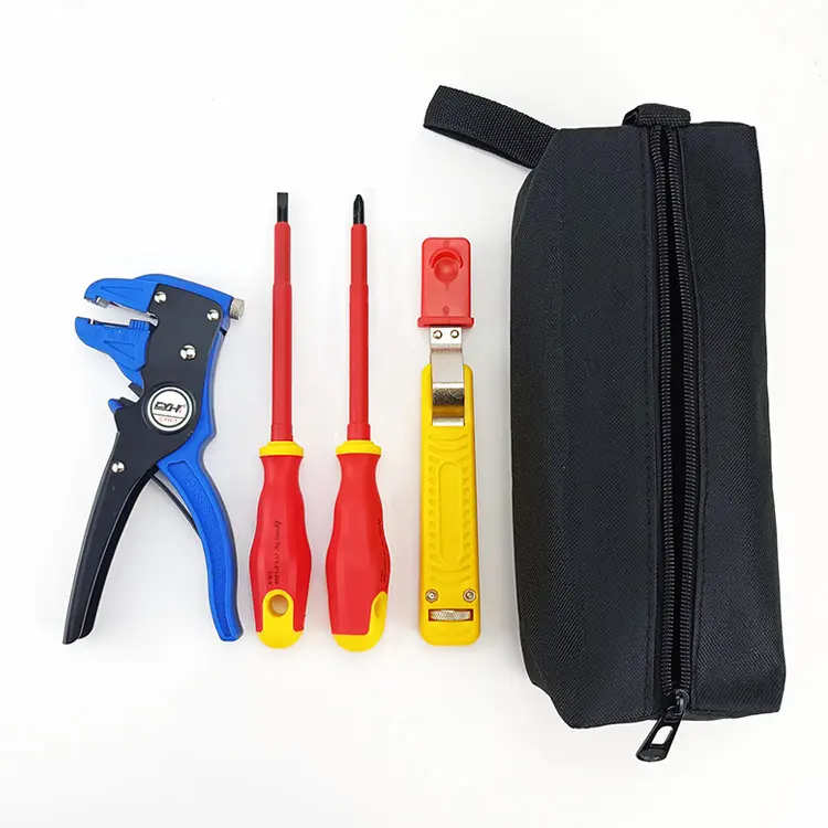 Hardware Tool Set 4 Stuk Chroom Vanadium Staal Geïsoleerde Schroevendraaier Professionele Elektricien Tool Kit Sets