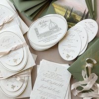 Invitation de mariage haut de gamme en typographie et offset, RSVP personnalisable avec logo, impression sur carton de coton, élégante carte de vœux, modèle 465