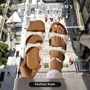 Sandales plates d'extérieur pour femmes en maille respirante et caoutchouc, style sportif, bout rond, pour l'été et l'automne - Product Image 2