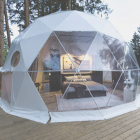 Tente géodésique moderne Glamping Dome Igloo Cadre en aluminium pour 4 personnes Installation facile