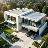Garage et entrepôt préfabriqués en structure acier moderne Yuhui avec une durée de vie de 50 ans, certifiés CE