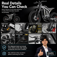 COSWHEEL Vélo Électrique Tout-Terrain 72V 4000W Moto Électrique Ebike