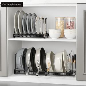 Gabinetes de Cocina Modernos, Ecológicos, Independientes, de Múltiples Niveles y Ajustables, con Estantes para Ollas Integrados y Estantes Retráctiles para Tapas de Ollas - Product Image 2