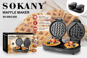 110V 220V 1100W caliente mini <span class=keywords><strong>Donut</strong></span> Maker <span class=keywords><strong>microondas</strong></span> tostado sandwichera desayuno Waffle máquina en 2023 - Product Image 3