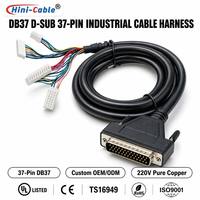 Câble de raccordement DB37 D-Sub 37 broches mâle multi-JST, 0,3M-5M, PVC, cuivre pur, PLC, CNC, automatisation industrielle, OEM HINICABLE