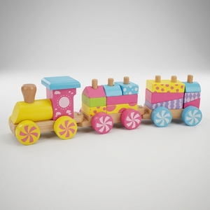 <span class=keywords><strong>Train</strong></span> en bois Montessori, thème général, écologique, jouet interactif pour enfants, véhicule de jeu, blocs de construction |   OEM ODM Vente en gros - Product Image 5