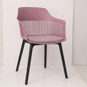 Fauteuil moderne de restaurant de conception de mode siège de coussin en plastique de pp dinant la <span class=keywords><strong>chaise</strong></span> avec des jambes en métal - Product Image 3