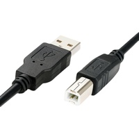 Câble cantell USB-A à USB-B 2.0 pour imprimante ou disque dur externe, 6 pieds, câble d'imprimante USB noir 1.8m