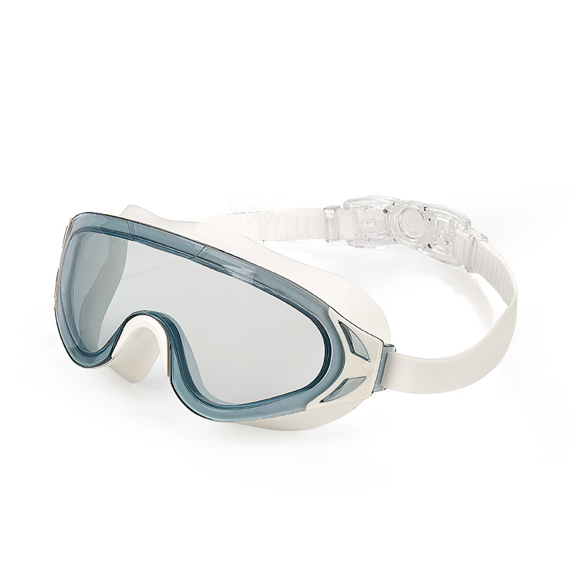 Estuche para gafas sin graduación azul y blanco.