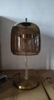 Lampe de table en verre nordique haut de gamme - Transparente, trois couleurs, design à température de couleur réglable pour salon