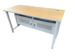 学校のコンピューターデスクと椅子シングルとダブルシーター用にセットされた現代的なコンピューターデスクと椅子