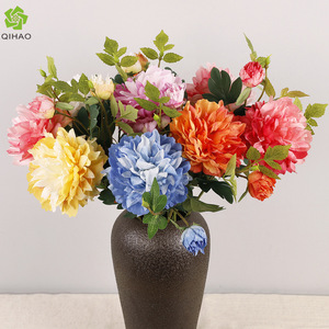 Fleurs de pivoine artificielles en soie, haute simulation, style oriental, décoration de mariage, réutilisables, recyclables - Product Image 4