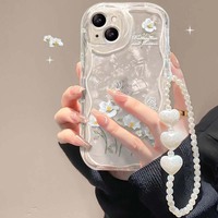 Coque classique motif papier fleur main corde Style TPU housse de téléphone pour Iphone 6 7 8 Plus X Xr XS 11 12 13 14 15 16 Pro Max