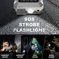 Démarreur de batterie de voiture portable 4-en-1, booster, batterie externe 34000mAh, pack de batteries au lithium avec gonfleur de pneus et lumière LED