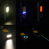 Linterna LED+COB de Bolsillo EDC, Doble Luz, Carga Tipo-C, Impermeable, con Imán y Clip para Bolígrafo