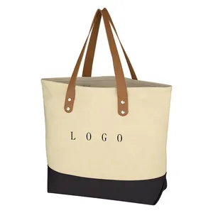 Zero waste cheap high quality blank printed brand name promotion advertising Beach Grocery Cotton Shopping Tote Bags
