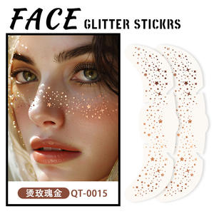 Lentiggini glitterate adesivi per il viso trucco lentiggini dorate tatuaggi - Product Image 2