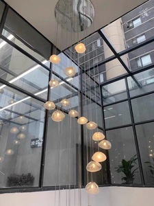 Lustre en verre nuage créatif nordique, simple, pour <span class=keywords><strong>restaurant</strong></span>, escalier, hall d'hôtel, bureau de vente, bar, décoration - Product Image 6