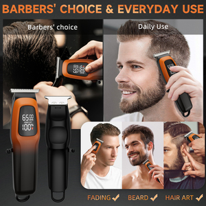 Máy cắt tóc chuyên nghiệp dành cho nam và bộ máy tỉa tóc Công nghệ sạc thông minh để cắt tóc tại nhà tiện lợi Máy tỉa râu - Product Image 3