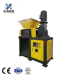 Industrial small paper plastic shredder/glass garbage crusher shredding machine/waste beer bottle crushing recycling equipment