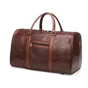 Travel Duffel Bag Waterdichte Pu Lederen Reistas Sac De Voyage Complet Bagage Tote Duffle Bags Voor Heren