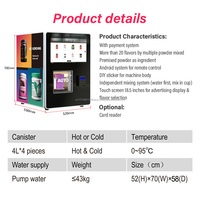 Distributeur automatique intelligent de café protéiné commercial avec écran tactile, système de brassage entièrement automatique et nettoyage automatique Cloud