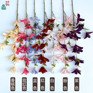 ดอกลิลลี่ฝนเทียมสีชมพู 94 ซม. ผ้าไหมประดิษฐ์ สำหรับตกแต่งงานแต่งงาน จัดดอกไม้ติดผนัง - Product Image 2