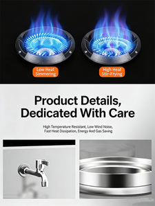 ציוד מטבח מסחרי חסכוני בעל ביצועים גבוהים, מבער גז מסחרי לווק כפול/יחיד עם בקרת טמפרטורה כפולה - Product Image 5