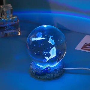 2023最新热卖水晶球夜灯水晶球家居装饰礼品