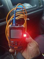 Testeur de câble LAN UTP 4 en 1 avec lumière rouge visible, multimètre optique avec batterie lithium intégrée