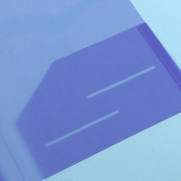 Porte-documents en PVC transparent mat couleur bonbon A4 à double pochette pour une page ou deux pages