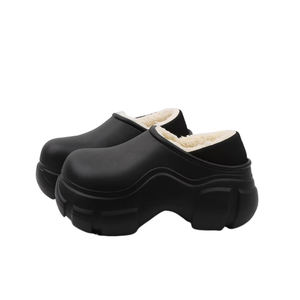 2025 automne/hiver femmes intérieur extérieur <span class=keywords><strong>sabots</strong></span> pantoufles fourrure doublé plate-forme chaussures de <span class=keywords><strong>jardin</strong></span> avec peluche nouveau Design d'hiver chaud - Product Image 5